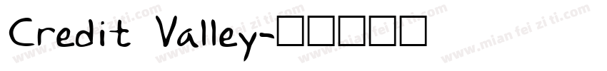 Credit Valley字体转换